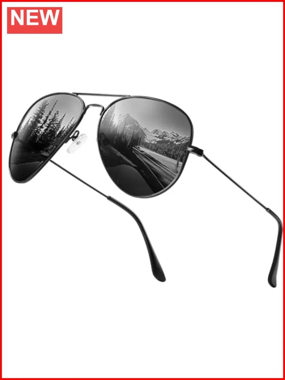 Polarized Aviator Sunglasses UV Protection Driving Metal Frame